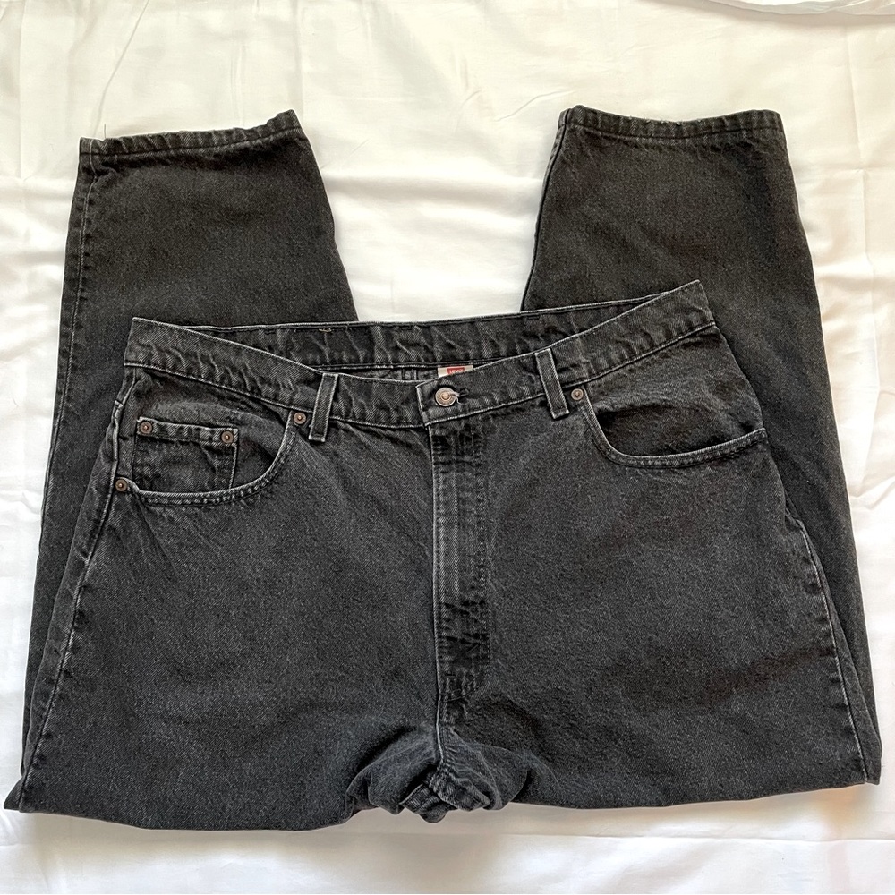 Levi's Mens Loose Fit 560 Jeans Black Denim USA 40X30